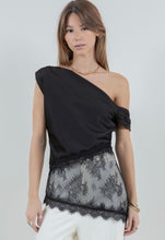 Load image into Gallery viewer, Wc 2pcs satin and lace skirt set