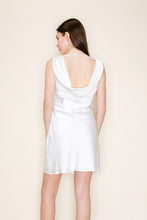 Load image into Gallery viewer, Br Draped back minimal satin mini dress