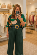 Load image into Gallery viewer, N satin print blouse/ solid satin pant