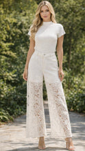 Load image into Gallery viewer, Nb White lace jeans/crinckle white top