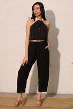 Load image into Gallery viewer, T Bubble halter top/color block pants