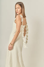 Load image into Gallery viewer, AA linen Flower strap detail midi dress
