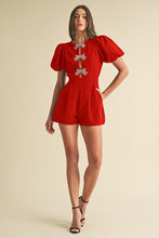 Load image into Gallery viewer, Eb crystal bow romper