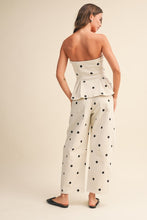 Load image into Gallery viewer, K Polka dots peplum 2pcs pants set