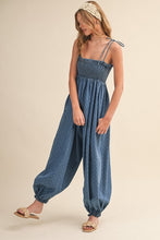 Load image into Gallery viewer, K Polka dot printed shapeless denim jumpsuit