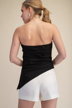 Load image into Gallery viewer, G asymetrical strapless  drape top