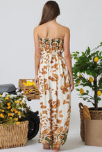 Load image into Gallery viewer, A Camel/Olive Tube belted jumpsuit