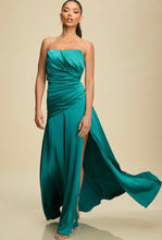 Load image into Gallery viewer, L Draped satin bustier formal dress
