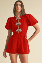 Load image into Gallery viewer, Eb crystal bow romper