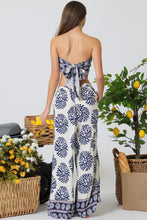 Load image into Gallery viewer, A navy 2pcs tube top/high waisted pants