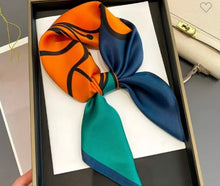 Load image into Gallery viewer, B small silk scarf