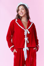 Load image into Gallery viewer, S red velvet pjs
