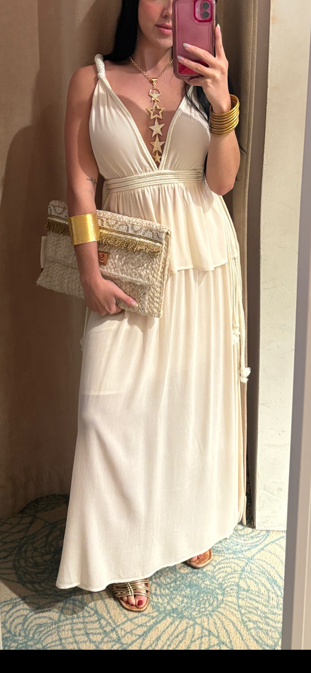 Y 2pcs boho chic with braid details skirt set