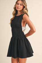 Load image into Gallery viewer, K Mini dress with dot print bow
