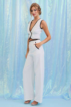 Load image into Gallery viewer, R Woven vest and pants with contrast details