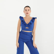 Load image into Gallery viewer, Sm Flutter sleeve /high waist pant