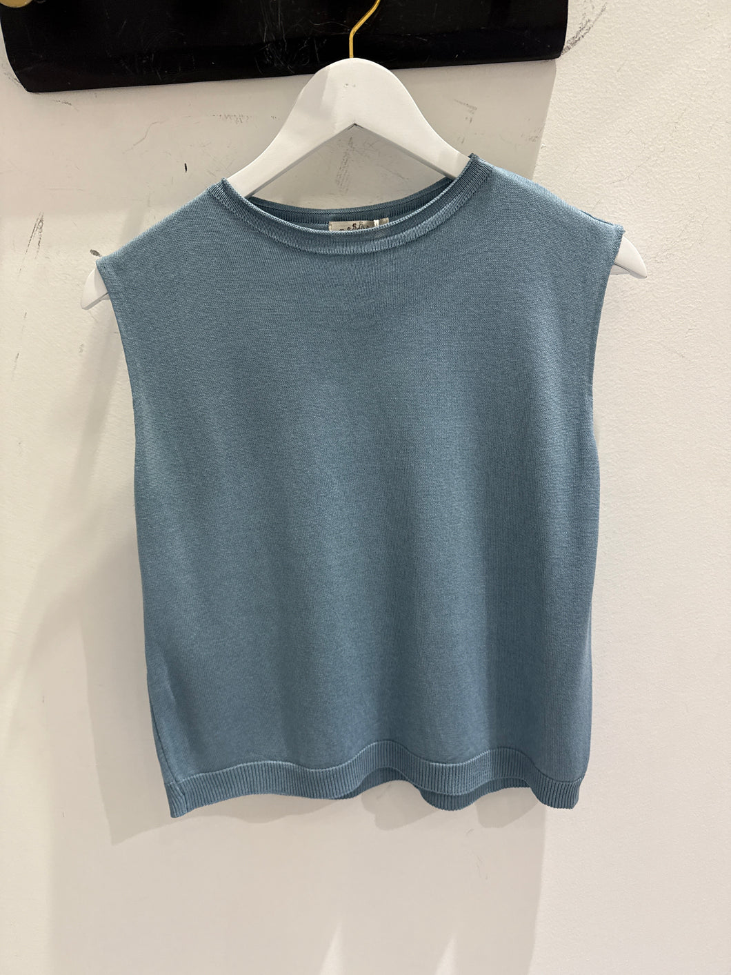 C light sweter crop top blue