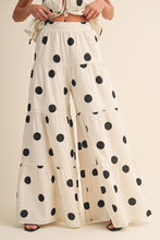 Load image into Gallery viewer, K Polka Dots halter tie-front wide leg pants set