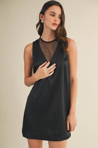 Ms Mesh contrast dress