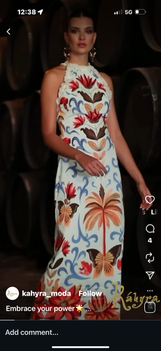 K flower print maxi dress