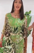Load image into Gallery viewer, N silk animal print 2pcs pant set