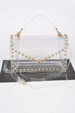 Load image into Gallery viewer, H clear bag with round studs