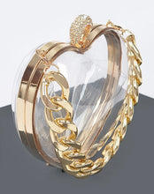 Load image into Gallery viewer, Hd acrylic clear heart clutch