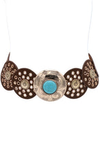 Load image into Gallery viewer, Ab faux leather accent boho belt