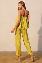 Load image into Gallery viewer, T silk cascade strapless jumpsuit