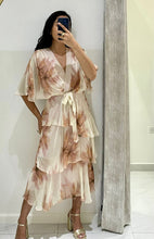 Load image into Gallery viewer, N layers silk print midi dress