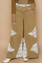 Load image into Gallery viewer, P olive patch  wide palazzo pants