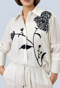 N 2pcs embroider flower set