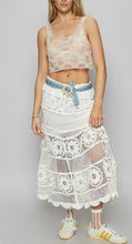 Load image into Gallery viewer, P flare midi crochet skirt