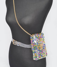 Load image into Gallery viewer, Hd Rhinstone  clear belt bag/chain