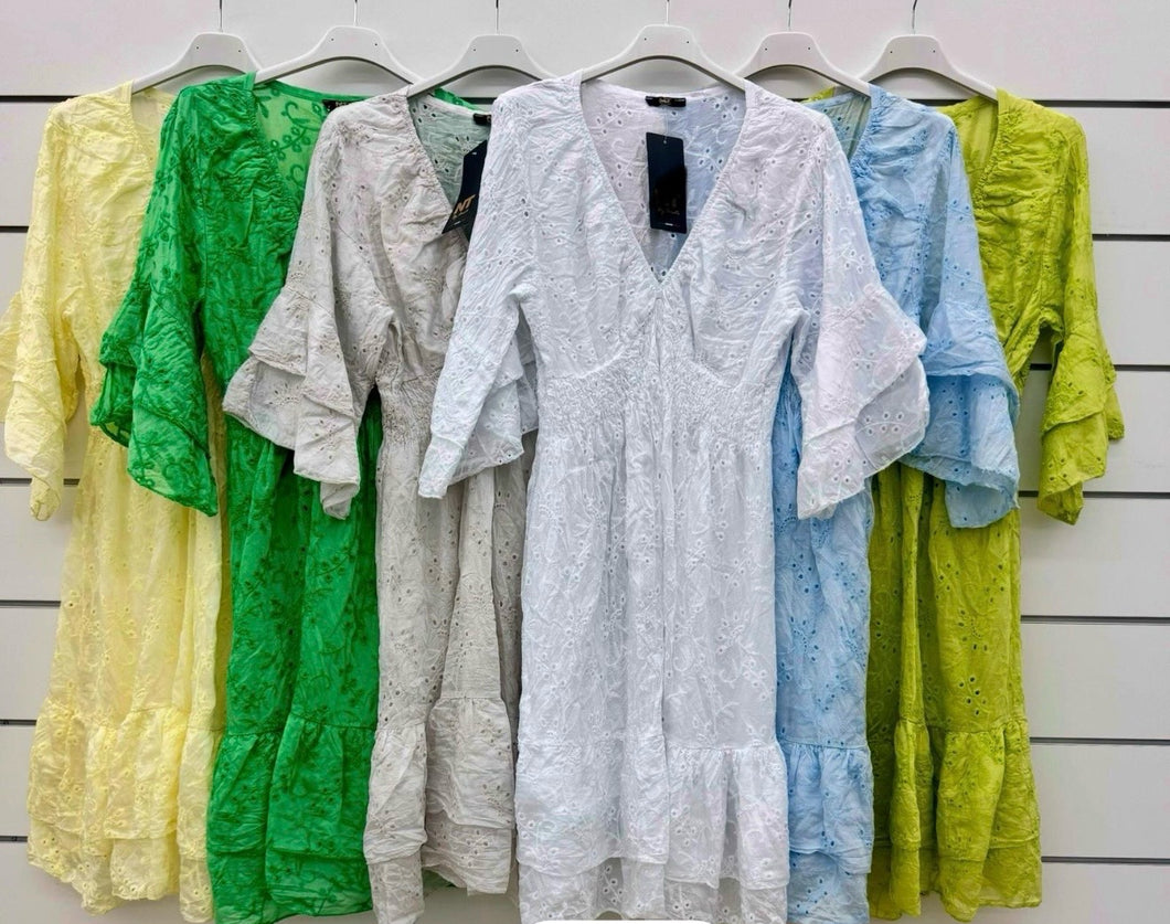 N short Embroidery dress