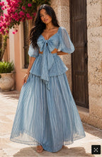 Load image into Gallery viewer, Nbn bohemian  style striped 2pcs skirt set