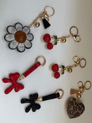 W Rhinstone key ring