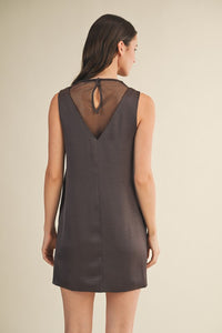 Ms Mesh contrast dress