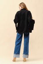 Load image into Gallery viewer, Tc faux suede fringe jacket