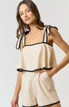 Load image into Gallery viewer, L romper with self tie strap