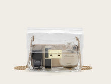 Load image into Gallery viewer, P clear mini bags with metal chain