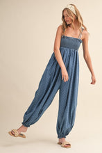 Load image into Gallery viewer, K Polka dot printed shapeless denim jumpsuit