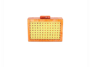 Bc acrylic wicker clutch