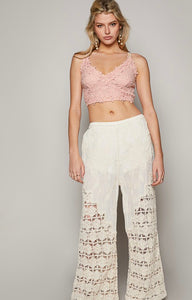 P crochet and cotton pants