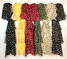 Load image into Gallery viewer, N Ruffles print midi silk dress