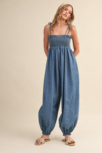 Load image into Gallery viewer, K Polka dot printed shapeless denim jumpsuit