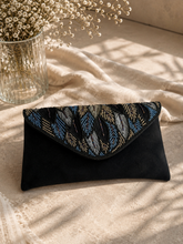 Load image into Gallery viewer, Sc suede beaded clutch