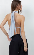 Load image into Gallery viewer, Wc ice blue asymetrical open back top