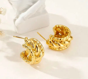 N Twist rope earings