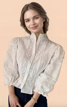 Load image into Gallery viewer, N bubble sleeve peplum top